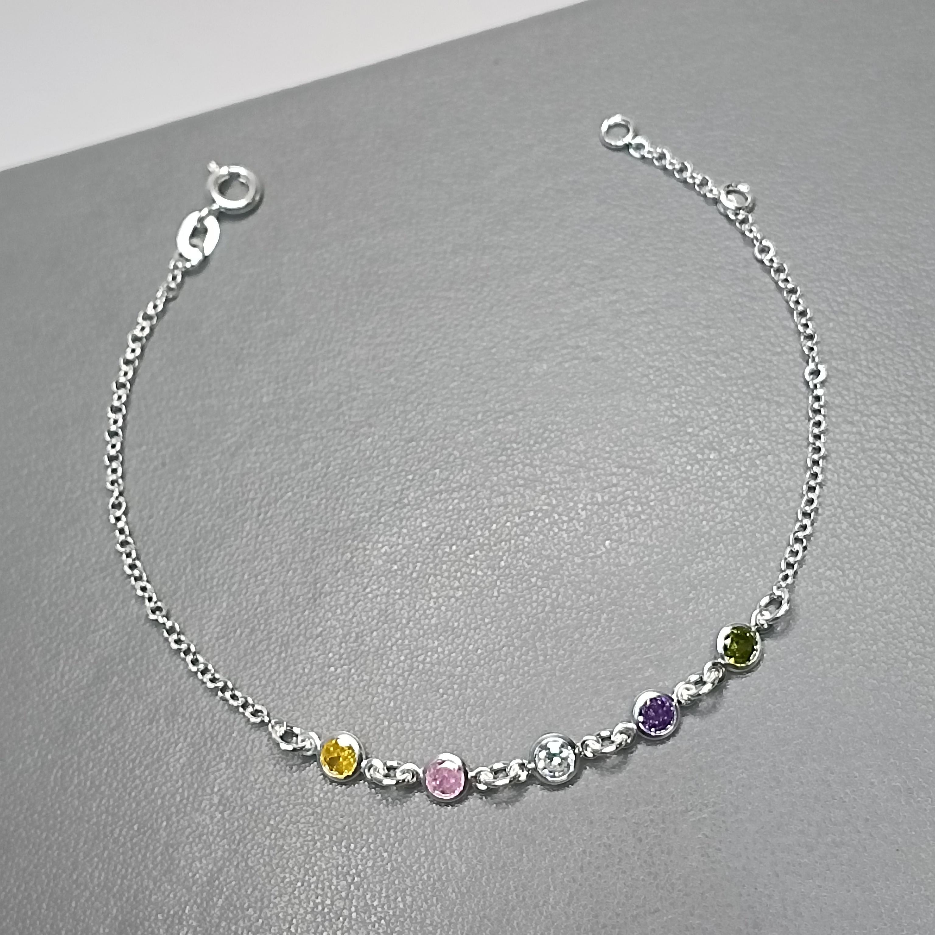 Pulseira 5 Zirconia Color Meio ARBLV #MD1