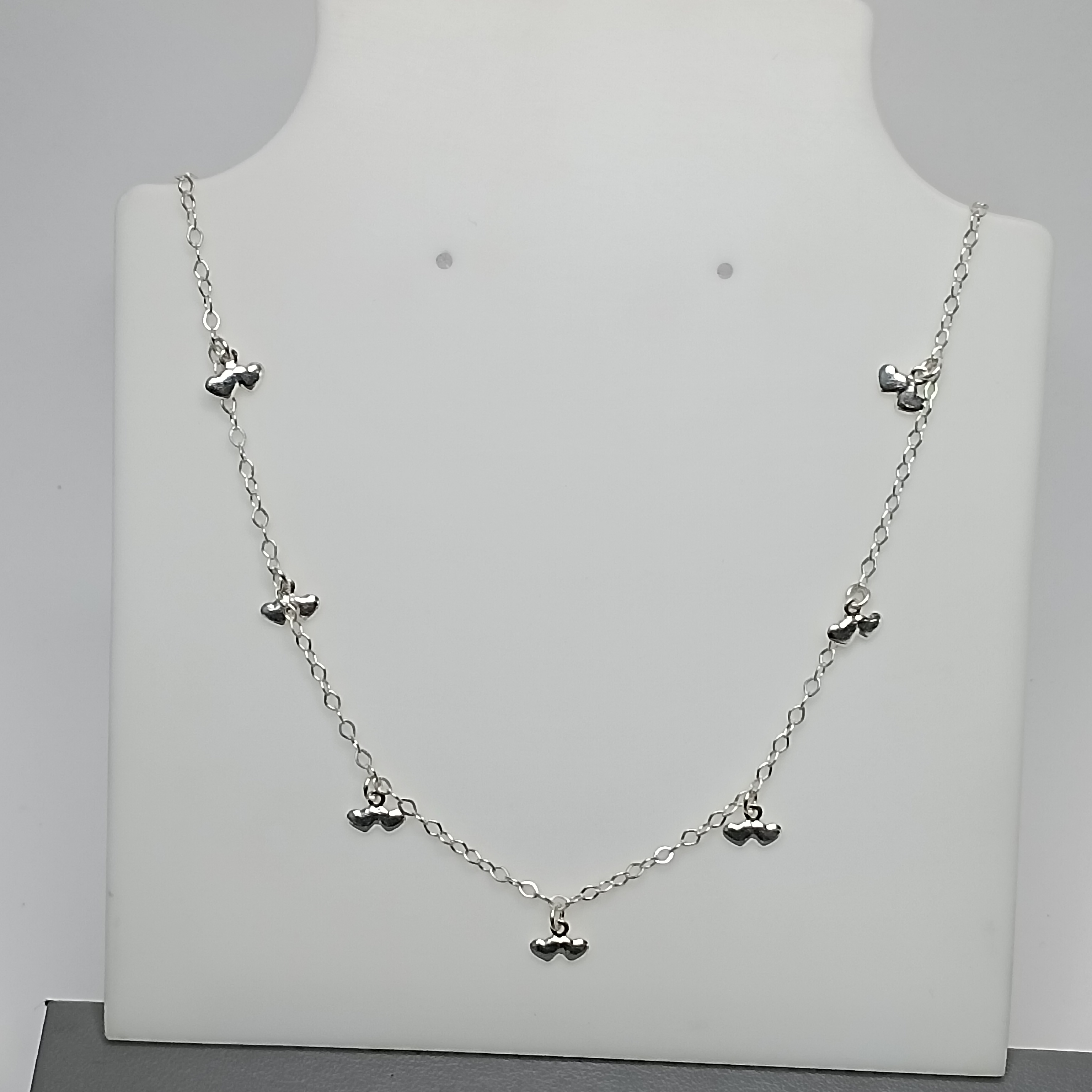 Gargantilha Montagem Choker Corações Duplo Pendentes #G2-01