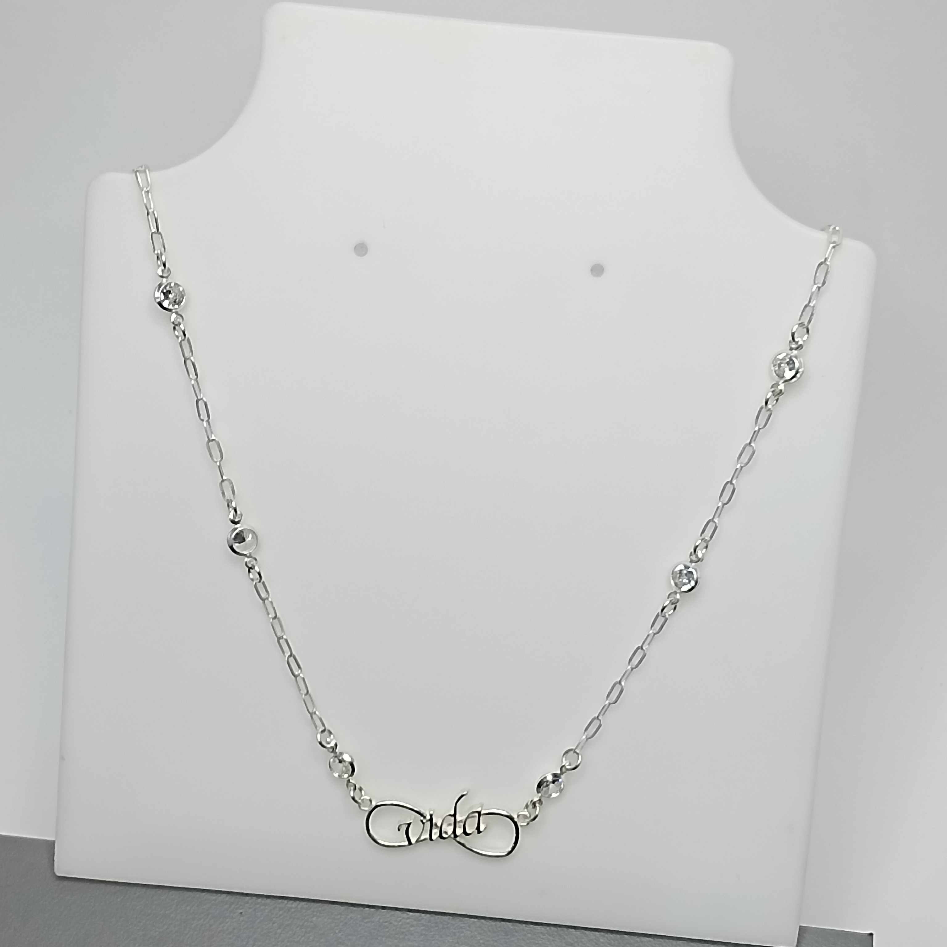 Gargantilha Choker Infinito Vida Zirconia Fio #G2-05