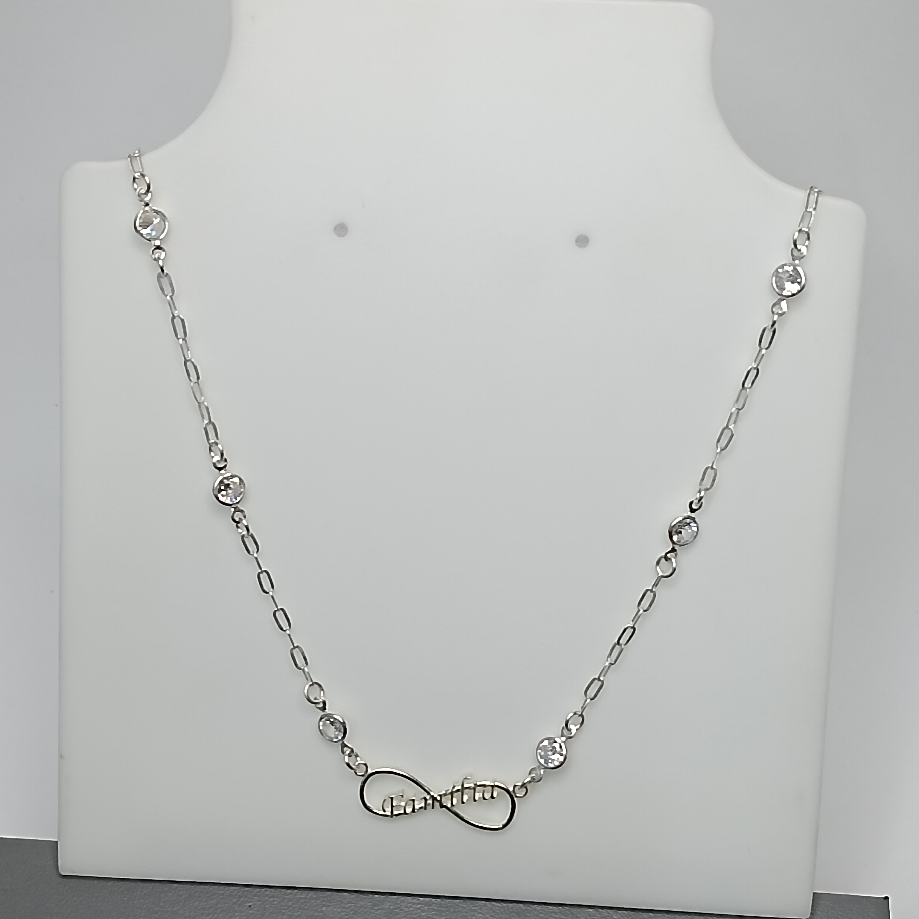 Gargantilha Choker Infinito Família Zirconia Fio #G2-06