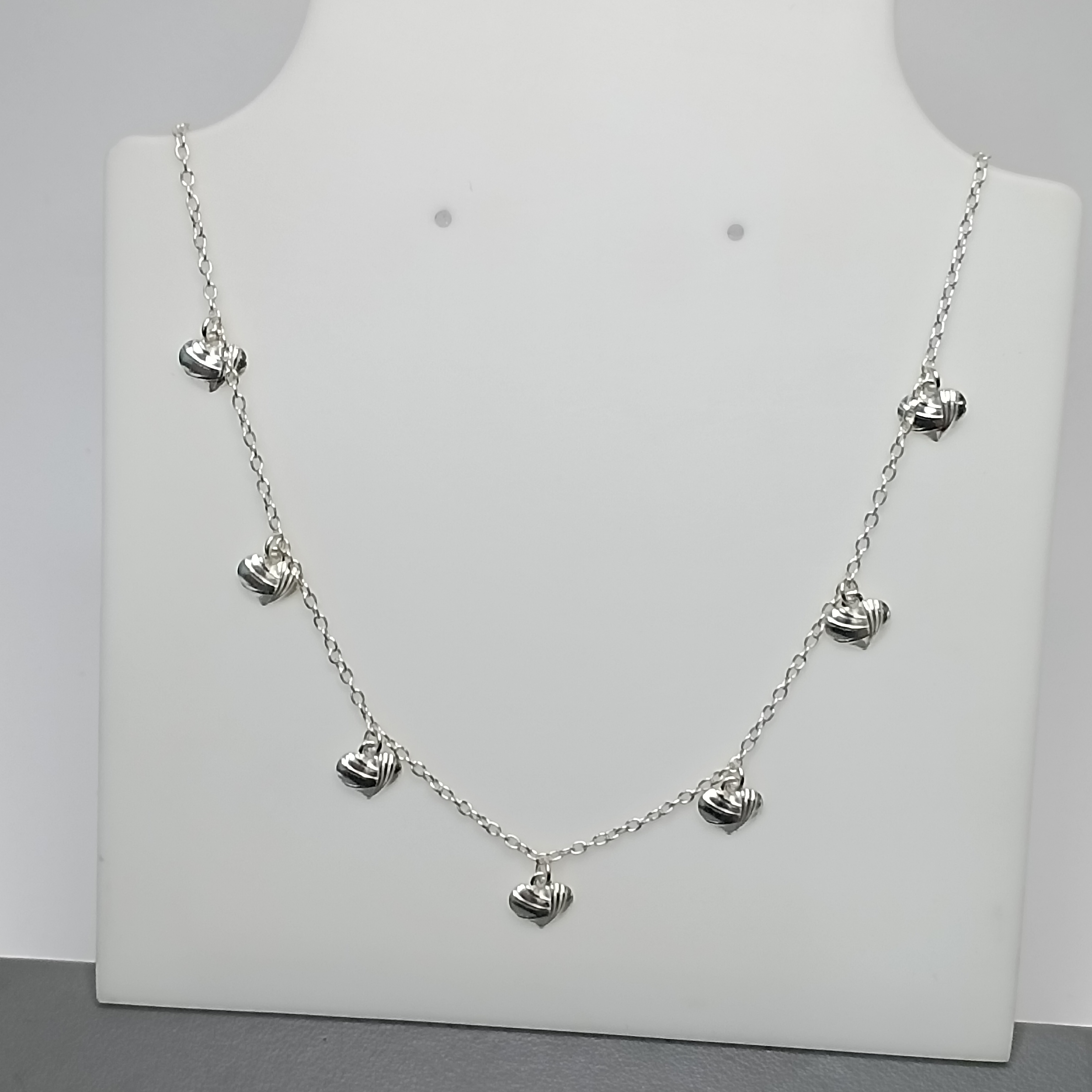 Gargantilha Montagem Choker Coração Trabalhado Pendente Fio #G2-10