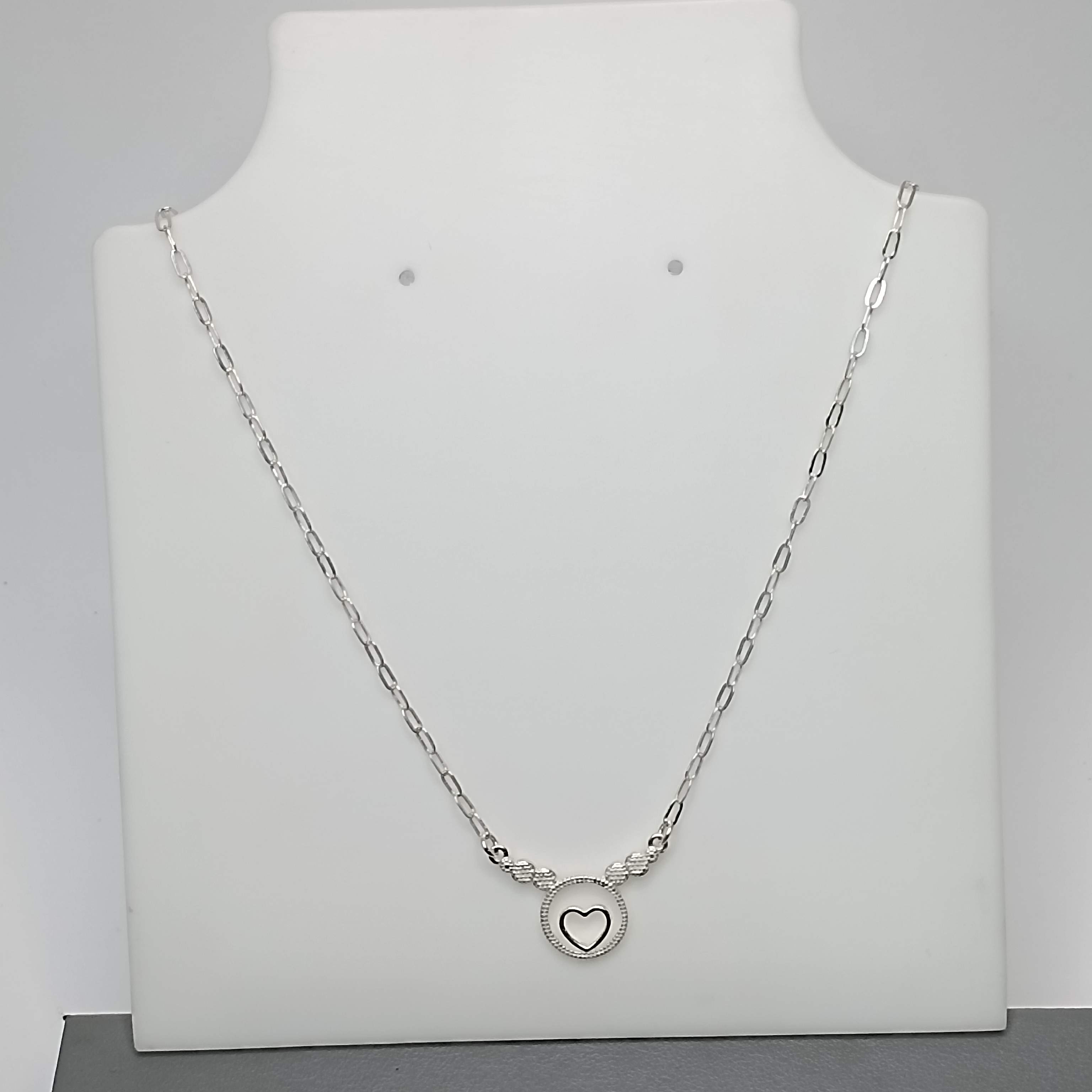 Gargantilha Choker Montagem Placa Vazada Coração Vazado Meio #G2-13