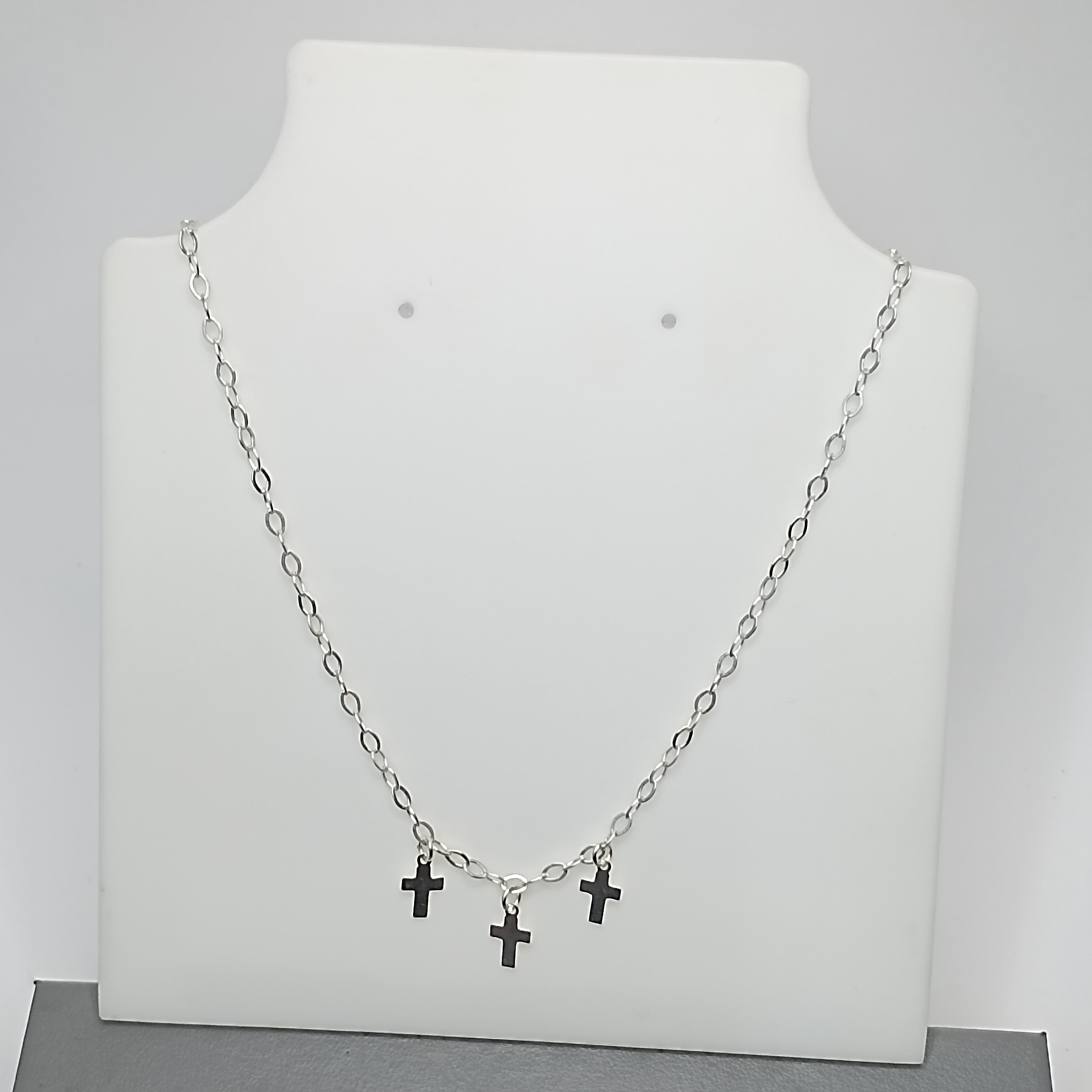 Gargantilha Choker Montagem 3 Cruz Pendente Meio #G2-14