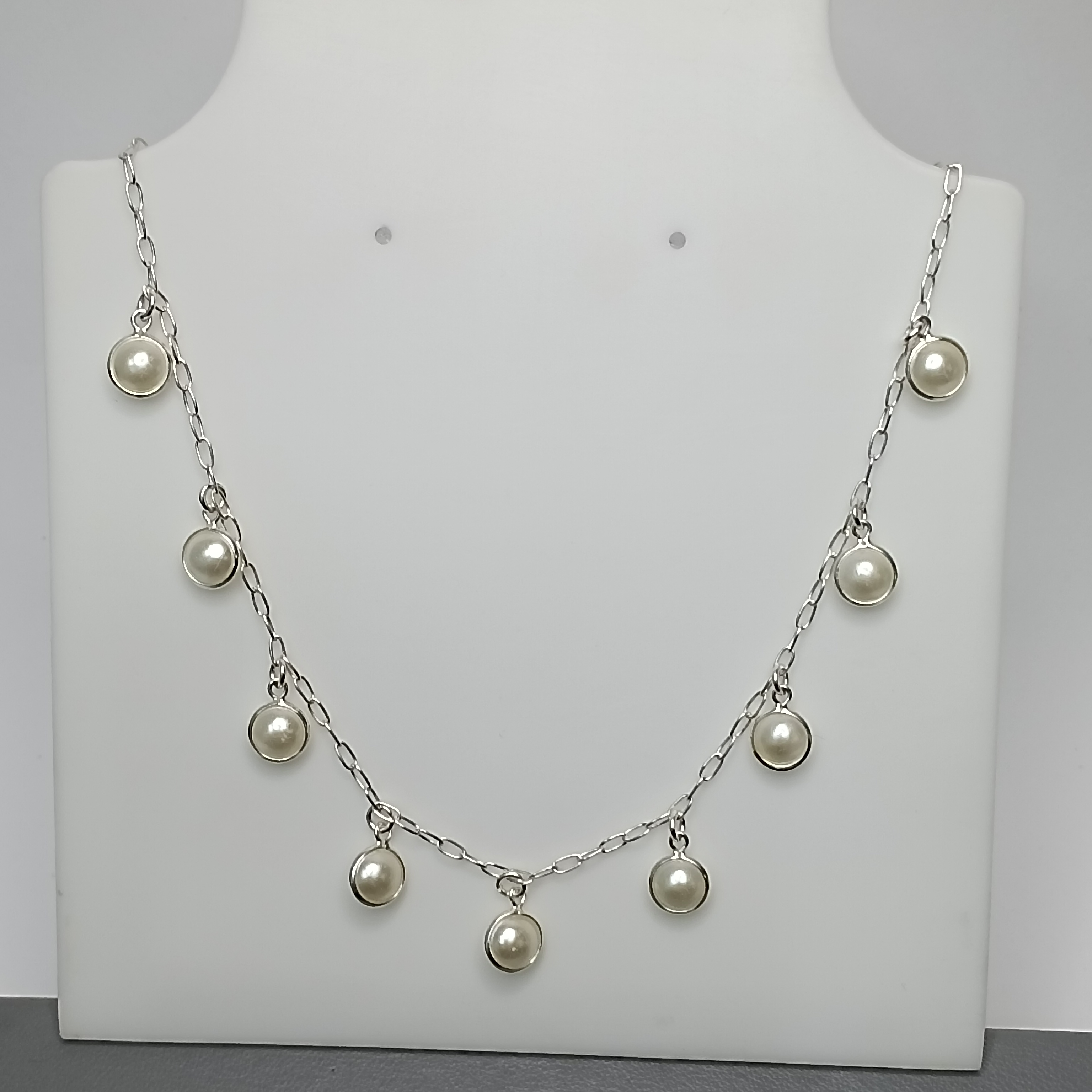 Gargantilha Choker Perolas Pendentes Fio #G2-17