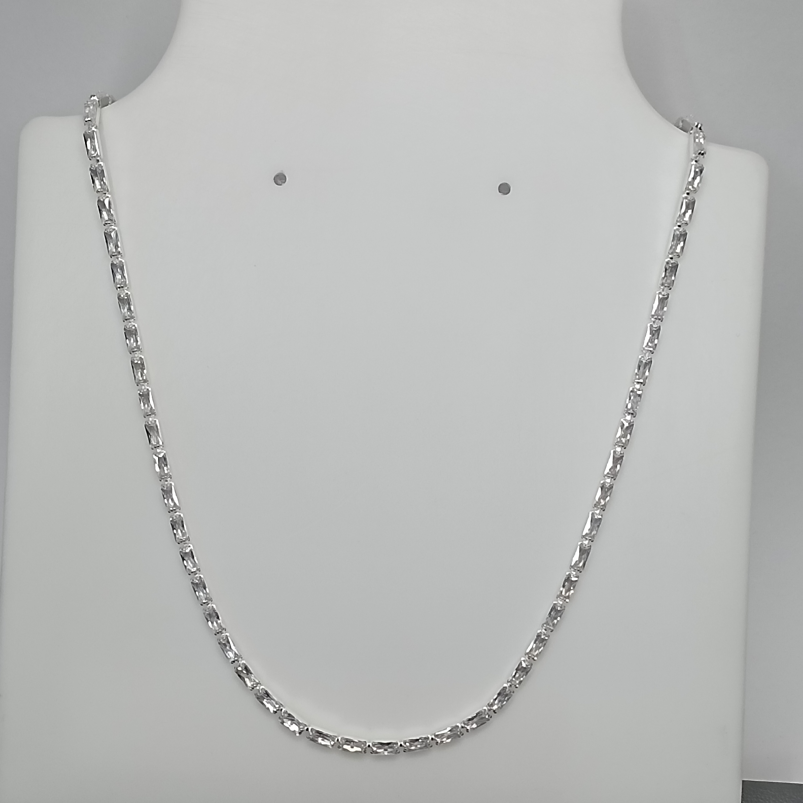 Gargantilha Choker Riviera Zirconia Baguete #G2-16