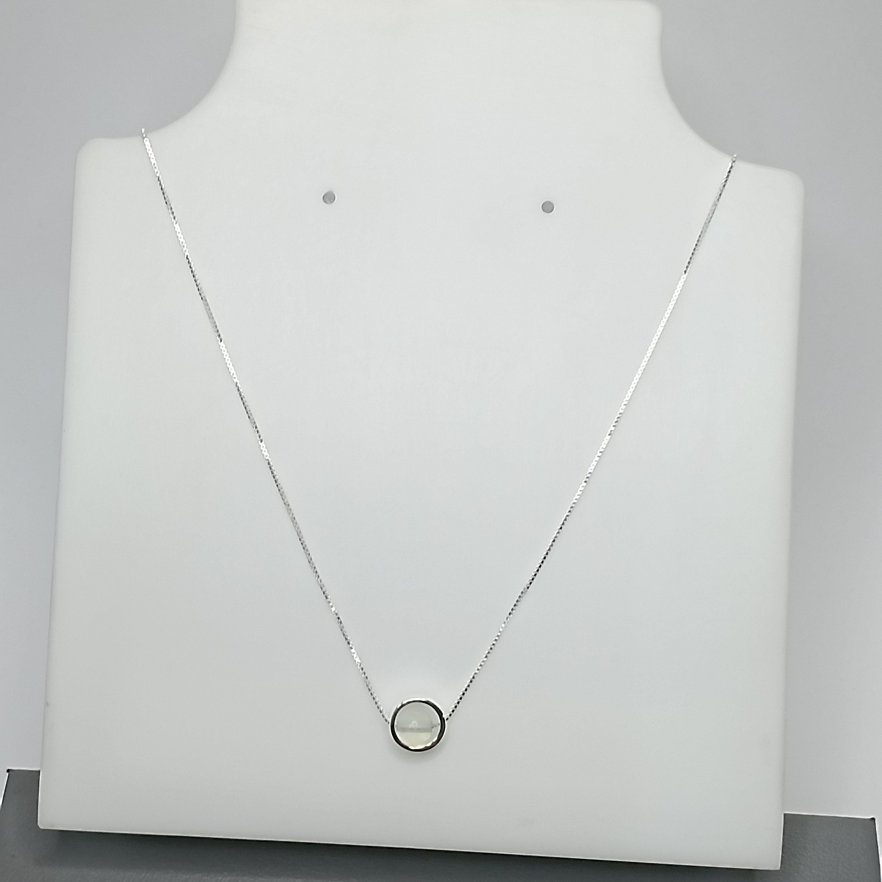 Gargantilha Pedra Natural Da Lua 45cm #G3-15