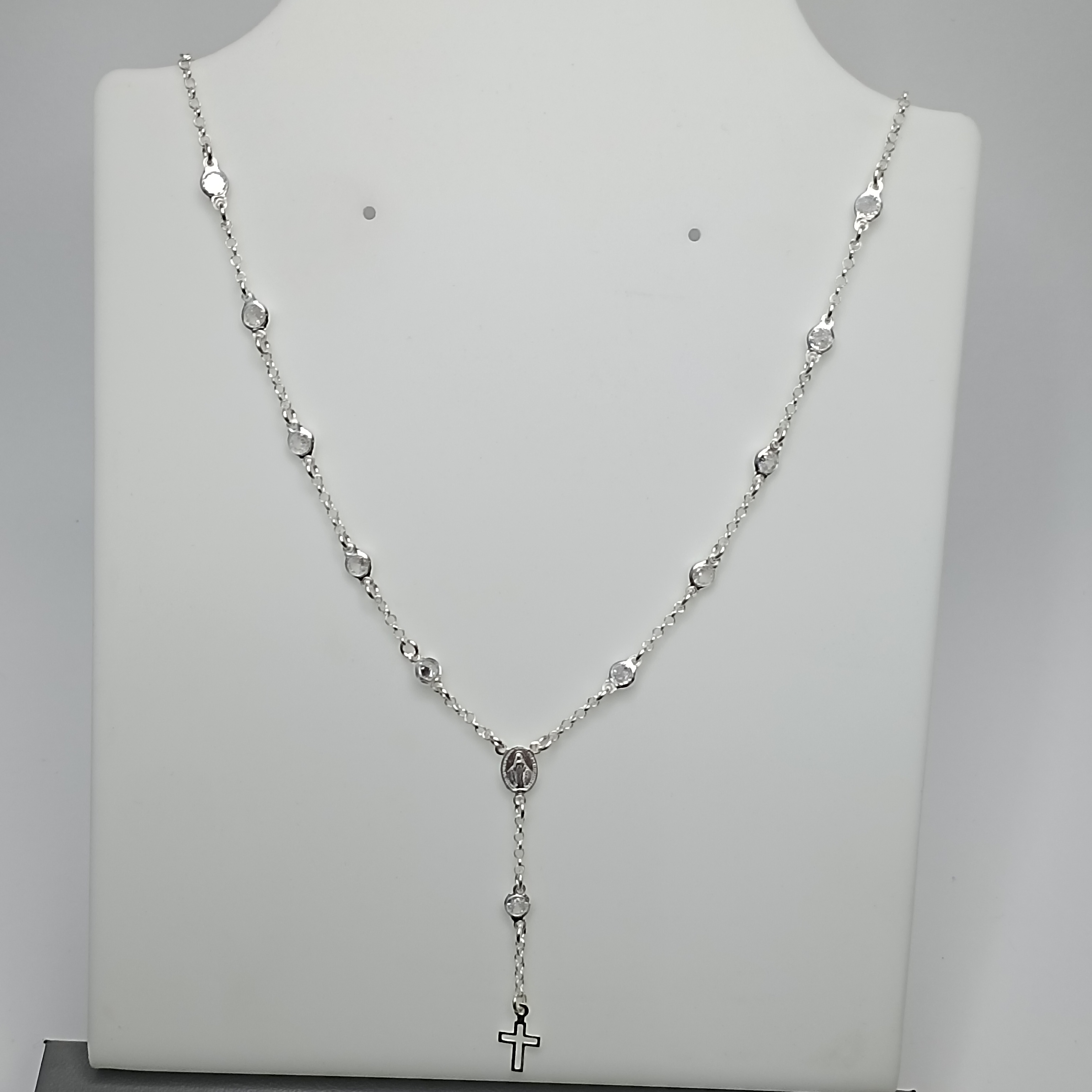 Gargantilha Terço Zirconia Fio #G3-01