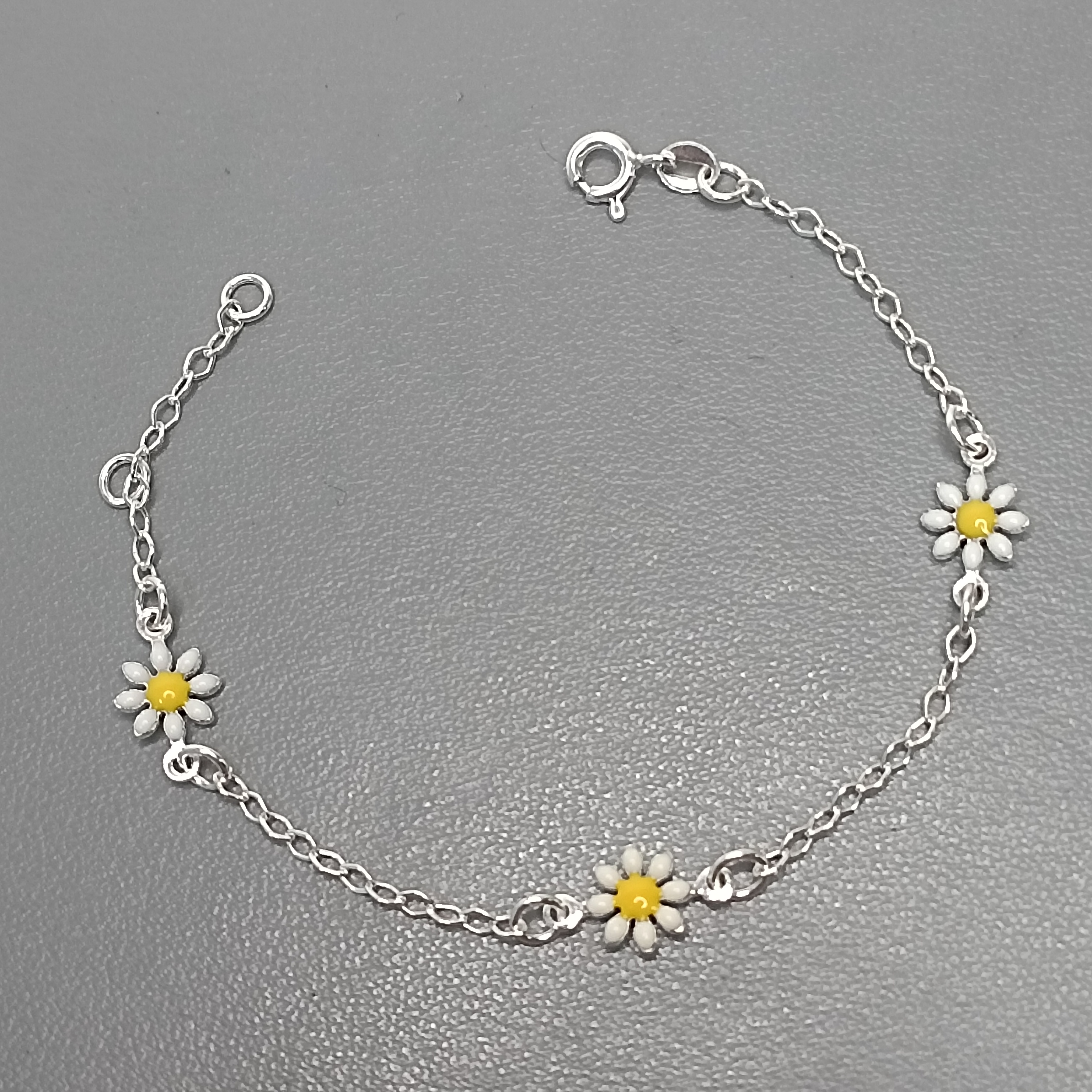 Pulseira Infantil 3 Margarida Resina Fio #PUI-15