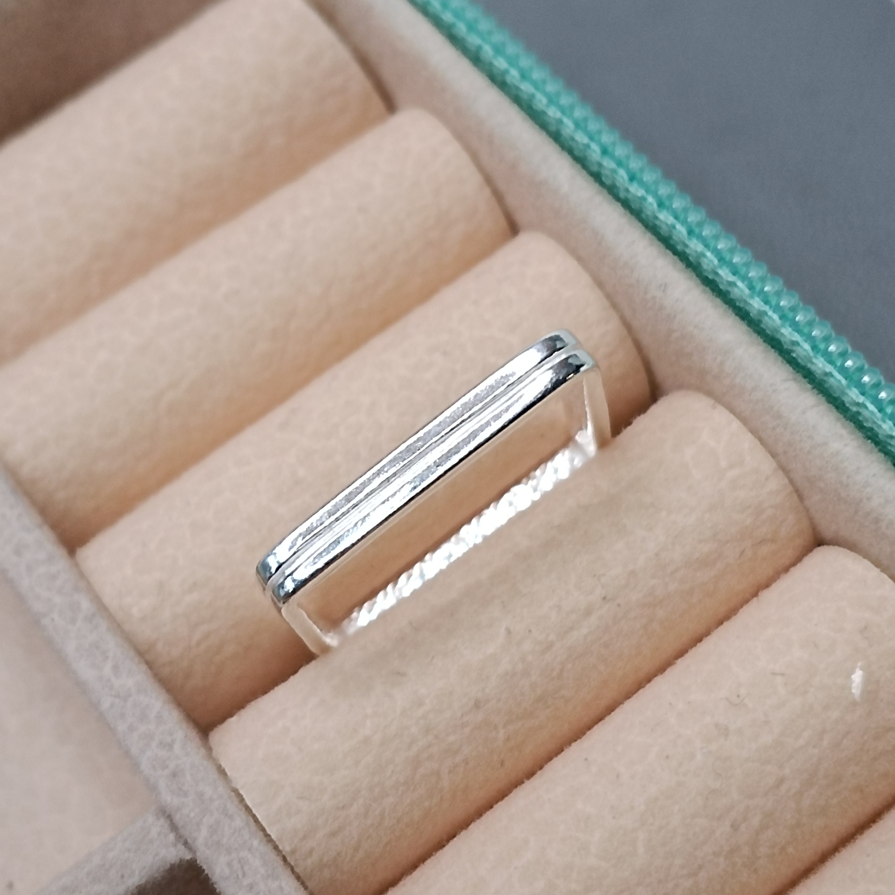 Anel Quadrado Duplo #AN2-43 (Ref:2020)